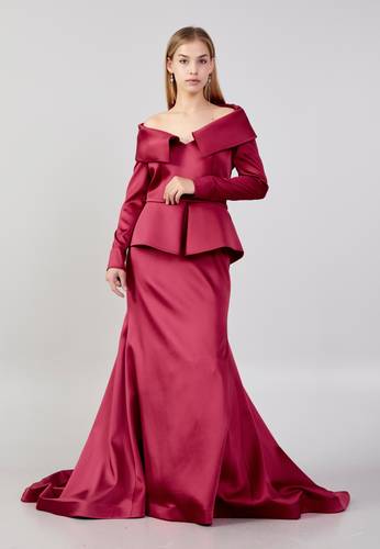 Burgundy dress