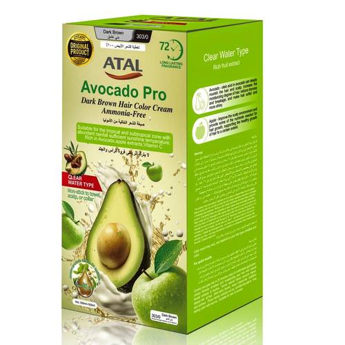 ATAL Avocado Pro Ammonia Free Hair Dye Brown 500ml + 500ml