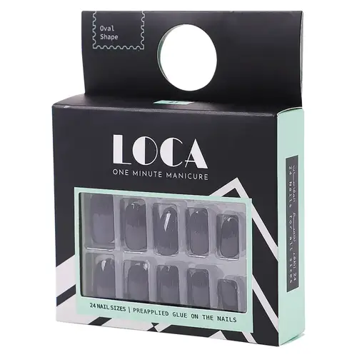 Loca Self-Adhesive Artificial Nails Black 01