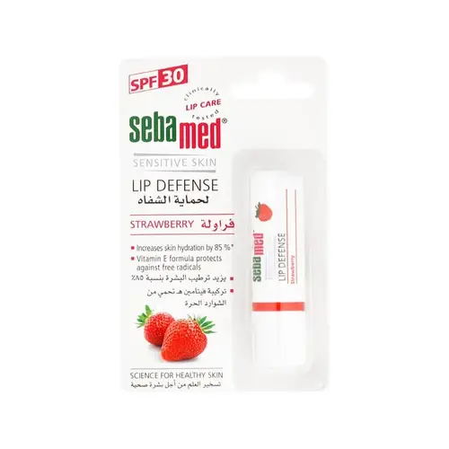 مرطب الشفاه بالفراولة بحماية SPF30 من سيبا ميد - 4.8 جم