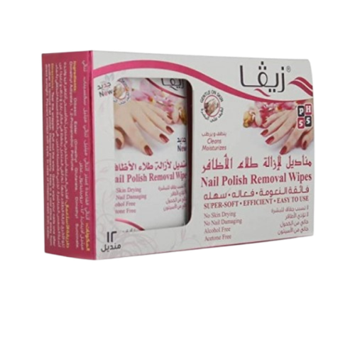 زيفا مناديل مبللة لازالة طلاء الاظافر 12 كيس