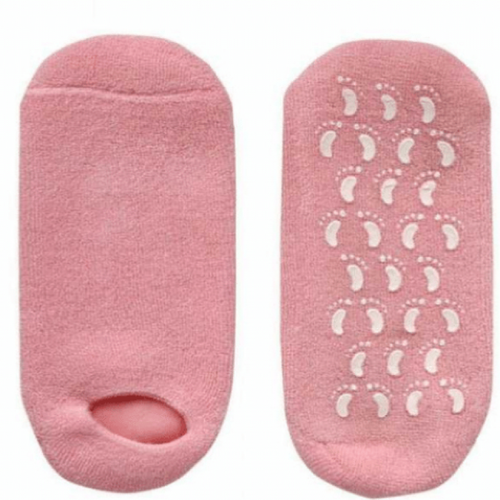 Spa System - Moisturizing Gel Socks for Feet - Pink