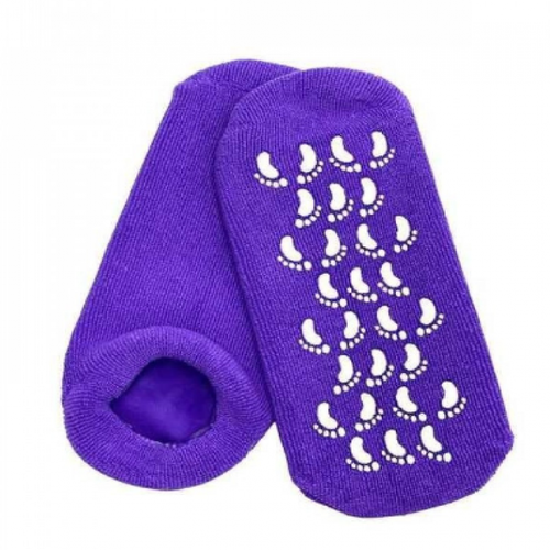 Spa System - Gel Socks for Moisturizing Feet - Purple