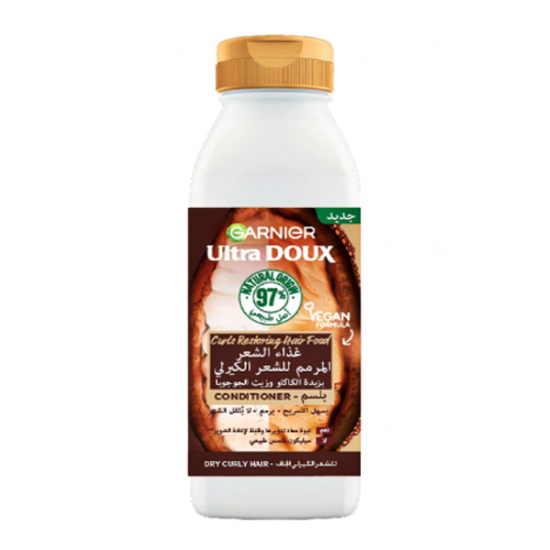 Garnier - Restorative Hair Food Conditioner for Curly Hair, with Cocoa Butter and Jojoba Oil - 350 ml