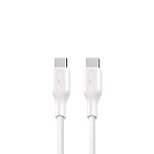 سلك شاحن أورايمو روبوست لاين من USB-C إلى USB-C بطول 1.5 م وبقوة 60 واط - أبيض