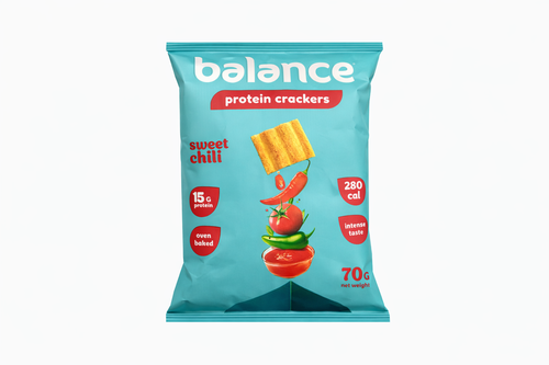 بيلانس كراكرز البروتين – نكهة الفلفل الحلو الحار Balance Protein Crackers – Sweet Chili