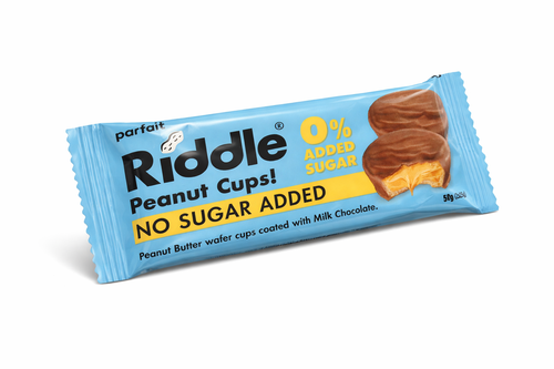 ريدل الفول السوداني – بدون سكر مضاف Riddle Peanut Cups – No Sugar Added