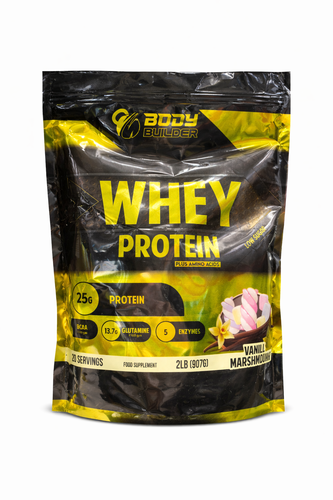 واي بروتين – بودي بيلدر (فانيلا مارشميلو) Body Builder Whey Protein – Vanilla Marshmallow