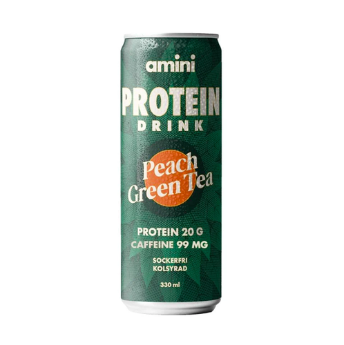 مشروب بروتين أميني – شاي أخضر بالخوخ Amini Protein Drink – Peach Green Tea