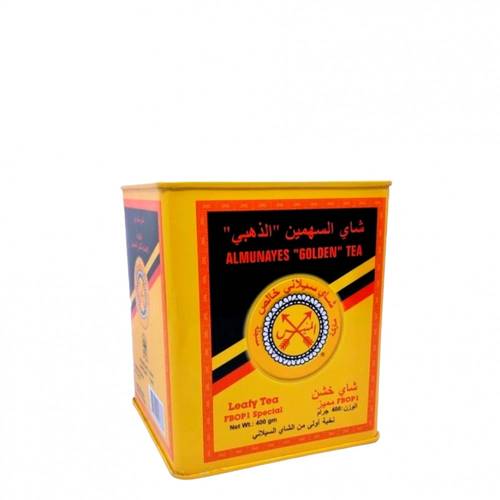 شاى السهمين الذهبى 400 جرام علبة حديد