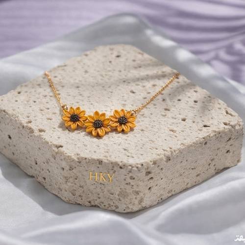 سلسلة زهرة دوار شمس صغيرة مميزة بإطلالة عصرية