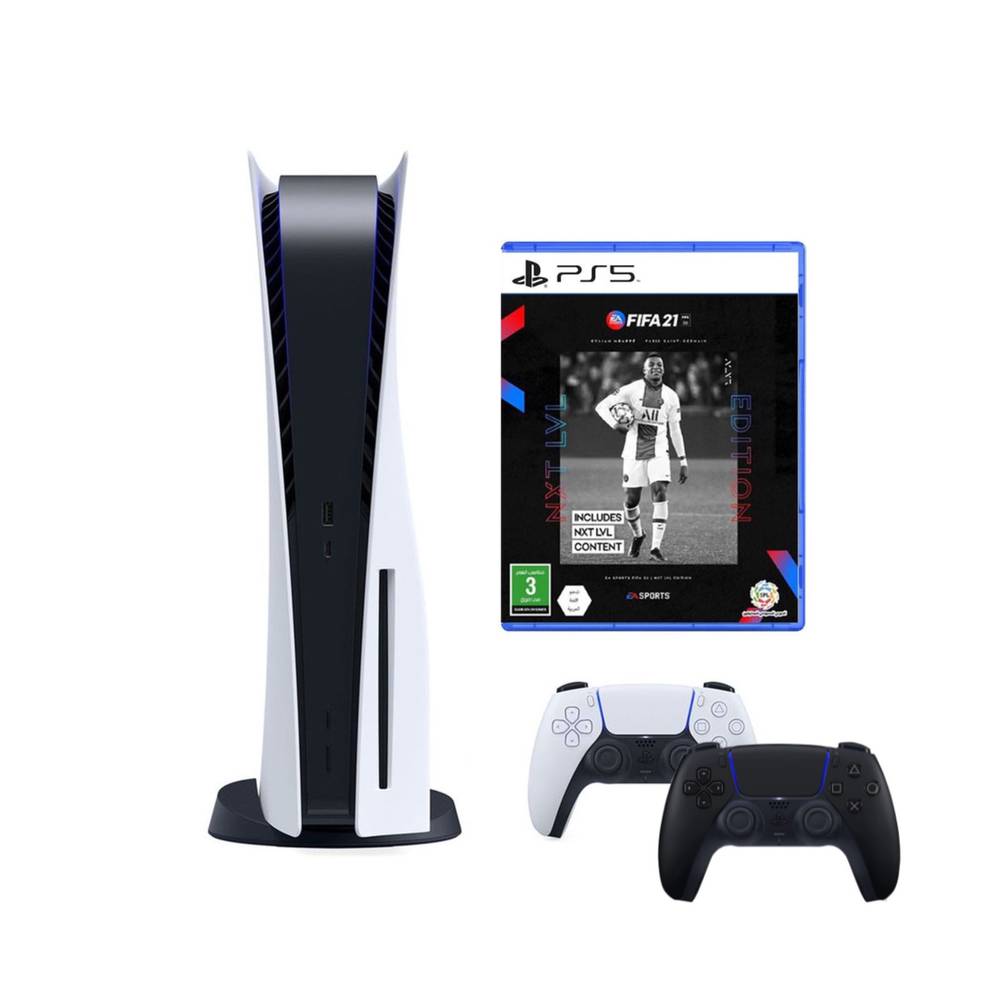 بلايستيشن 5 مع 2 يدين و لعبة فيفا 21 - Playstation 5 with 2 hands and FIFA 21 game