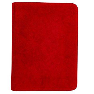 VIVID DELUXE 9-PKT RED ZIPPERED PRO-BINDER