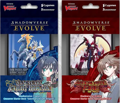 Shadowverse Evolve Sanctuary Knight Brigade and Apocalyptic Fire Starter Deck