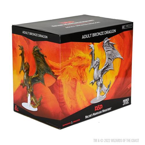 D&D Nolzur's Marvelous Minatures Icons Of The Realms Adult Bronze Dragon