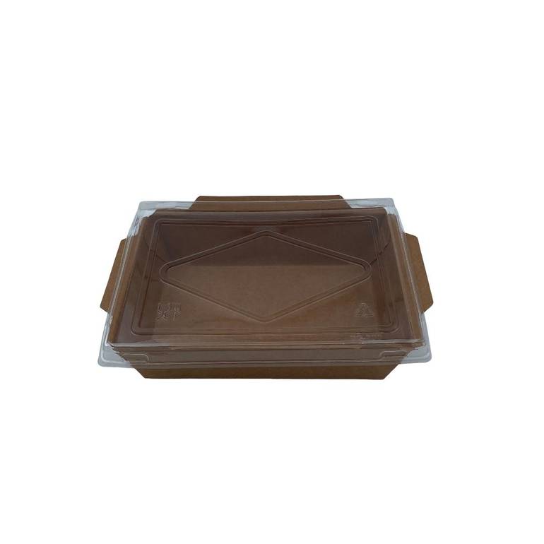 Cardboard Food Storage Containers with Transparent Plastic Lid 50 tablets
