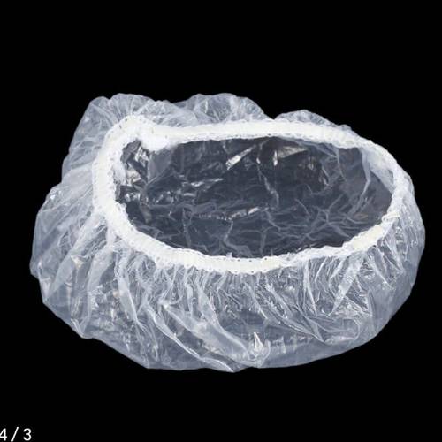 طاقية بلاستيك شفافة لحماية الشعر (ربطة 100 حبة)