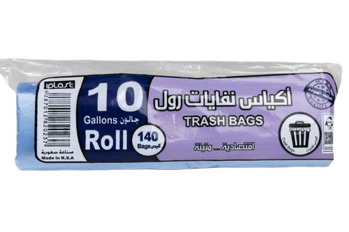 أكياس نفايات رول 10 جالون (140 كيس) اي بلاست