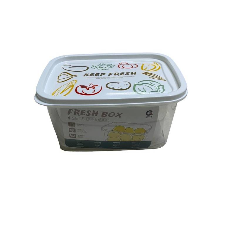 Fresh Box Food Storage Container Set - 4 Pieces Multi-Size