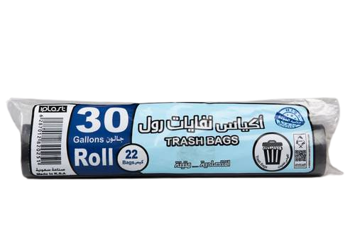 أكياس نفايات رول 30 جالون (22 كيس) اي بلاست