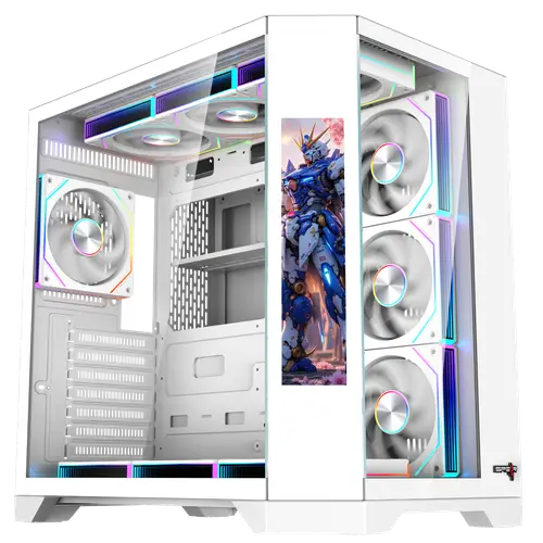 DOST60PLUS ARGB ATX Secondary Screen White