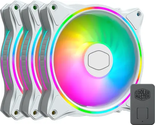 Cooler Master MasterFan MF120 Halo Triple Case Fan White 120mm
