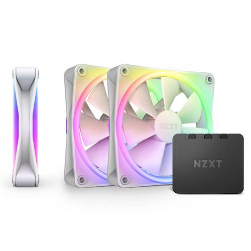NZXT F120 RGB DUO Case Fan Triple Pack White 120mm