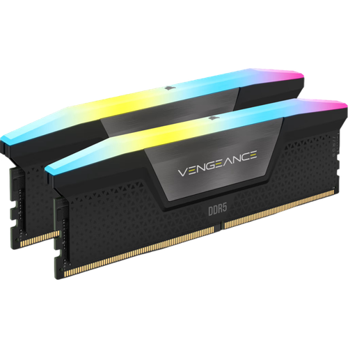 Corsair VENGEANCE RGB 64GB (2x32GB) DDR5 DRAM 6400MT/s CL32 Memory Kit — Black