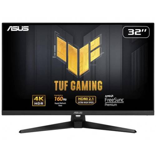 أسوس شاشة ألعاب VG32UQA1A 4K يو اتش دي 31.5 بوصة, 160 هرتز, 1 مللي ثانية, أسود