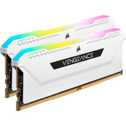 CORSAIR VENGEANCE RGB PRO SL 16GB (2x8GB) DDR4 DRAM 3600MHz C18 Memory Kit – White