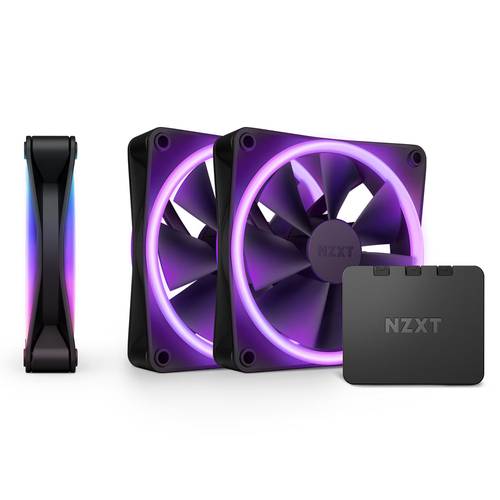 NZXT F120 RGB DUO Case Fan Triple Pack Black 120mm