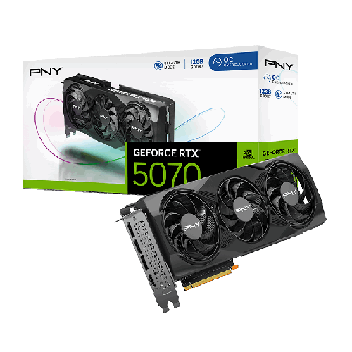 PNY GeForce RTX 5070 12GB Overclocked Triple Fan GPU