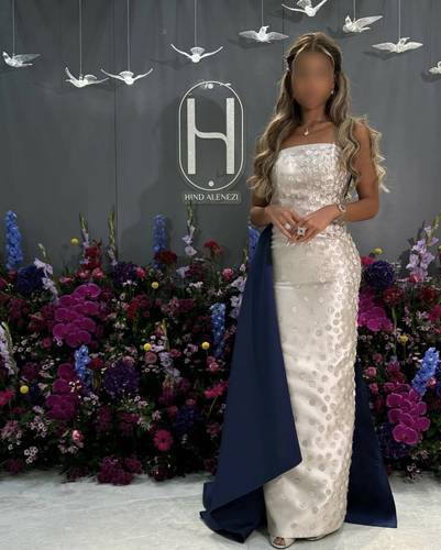 Navy and sugar dress