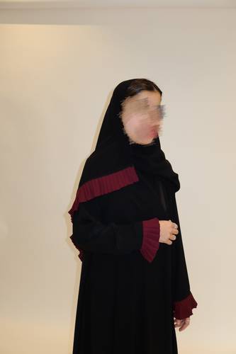 Abaya #133 باللون العنابي