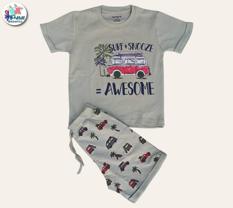 2pcs Short-sleeved T'shirt and matching shorts 700D \ G523187