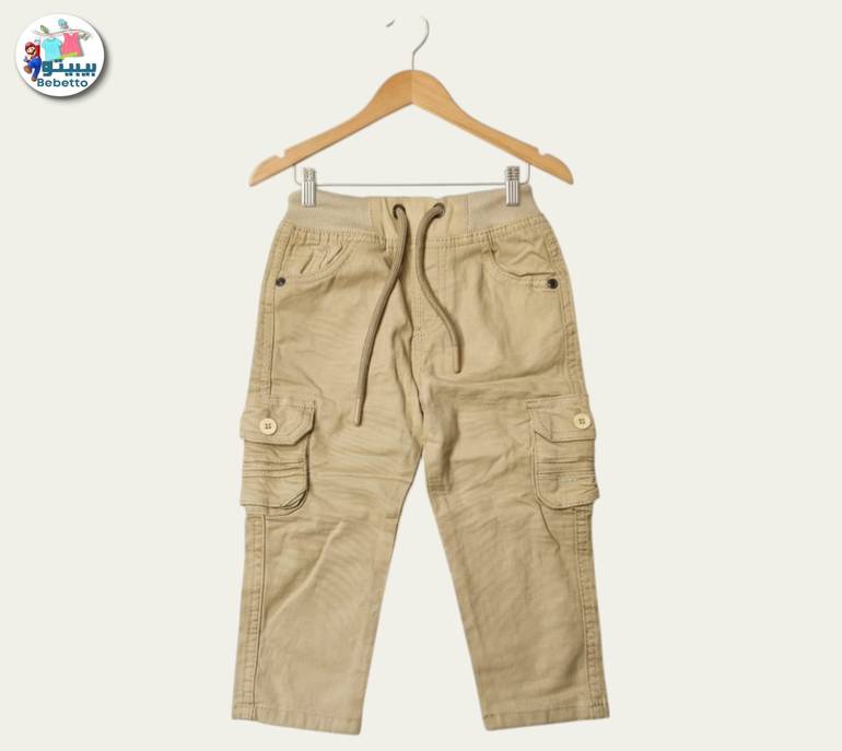 Boys Heavy Fade Clean Look Pure Cotton Cargo Jogger 550F \ G613146