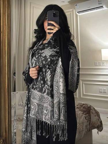 شال كشميري اسود