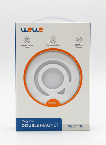 WEWE magsafe DOUBLE Magnet silicone ring white