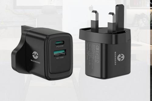 شاحن حائط موربيست GaN بقوة 20 واط بمنفذ USB وTYPE-C