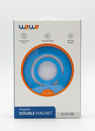 WEWE magsafe DOUBLE Magnet silicone ring blue