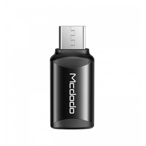 موصل MCDODO Lightning إلى Micro USB باللون الأسود