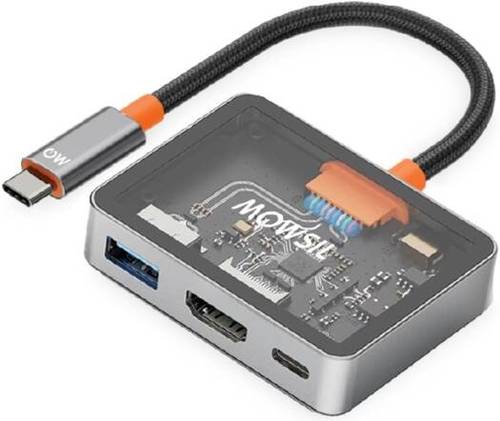 موزع Mowsil USB-C 3 في 1 من النوع C