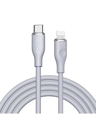 كابل شحن سريع VOLTME من USB-C إلى Lightning بطول 2 متر وقدرة 30 واط، لون رمادي