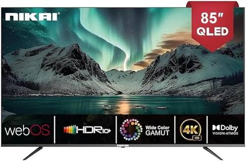 تلفزيون نيكاي الذكي 85 بوصة 4 كيه كيو ال اي دي WebOS NIK-85MEU4QLED