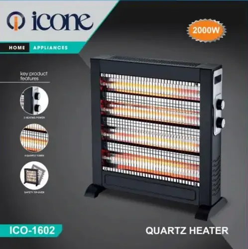 Icone Electric Heater 2000 W - Black - Model ICO-1602