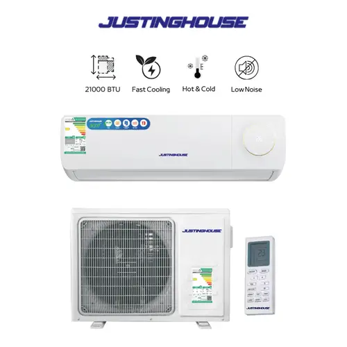 مكيف هواء سبليت من جستنجهاوس، 24 ساعة، تبريد وتدفئة | JUSSP-24HCC-S