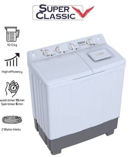 غسالة سوبر كلاسيك بحوضين، سعة 10 كجم، SPWM-10KG