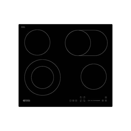 General Supreme Built-In Electric 4 Hobs 60CM, Ceramic, Touch-Control, Black GSM60HE
