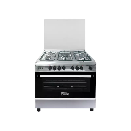 جنرال سوبريم بوتاجاز غاز ، 80 * 60 سم ، 5 شعلة ، أمان كامل ، ستيل GS8650FS