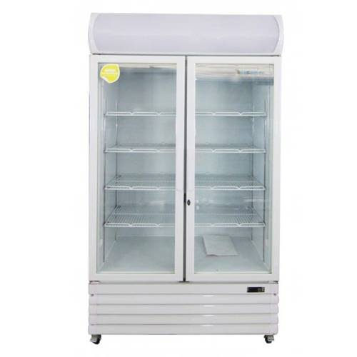 ثلاجة عرض 2 باب زجاج من بانكول موديل 111 - ابيض FC-LS111AH